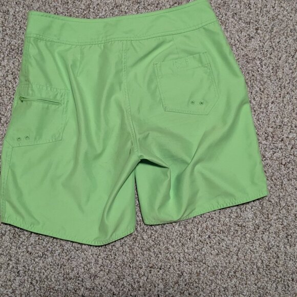 Neon Athletic Shorts Green Golf Tennis Pickle Ball Running Board Shorts Size 10 - Picture 3 of 5